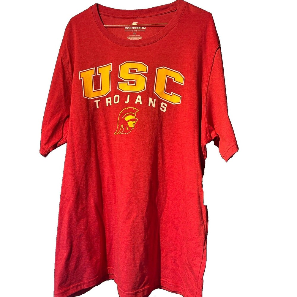 USC Trojans Colosseum - Short Sleeve Red Crew Neck T-Shirt Men's XL - NEW